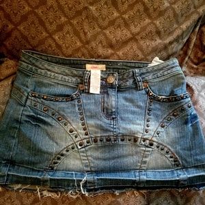 Jean mini skirt